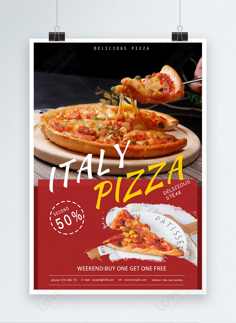 Delicious Healthy Pizza Poster Template Image Picture Free Download Lovepik Com