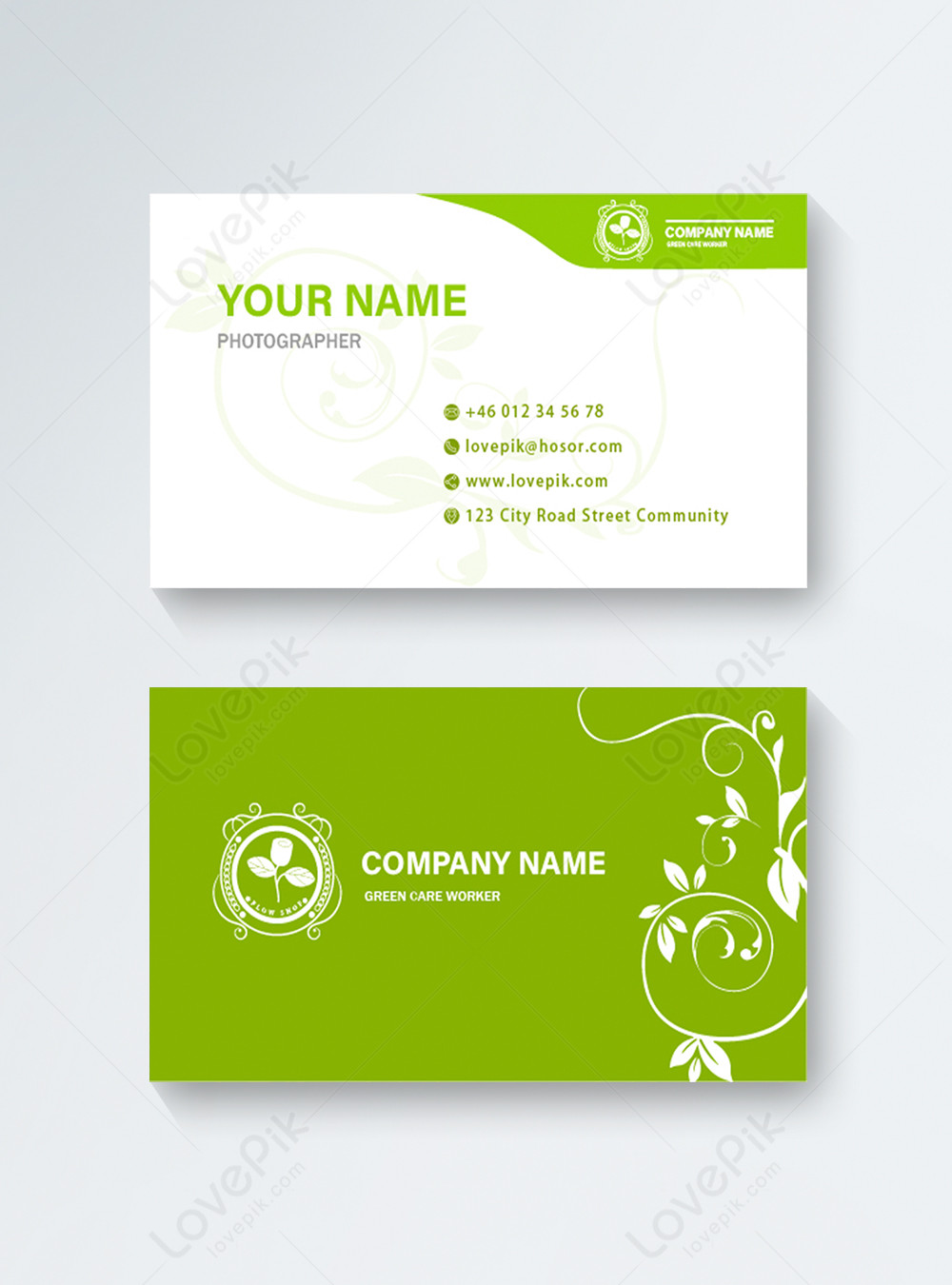 Green lawn care business card template image_picture free download In Lawn Care Business Cards Templates Free