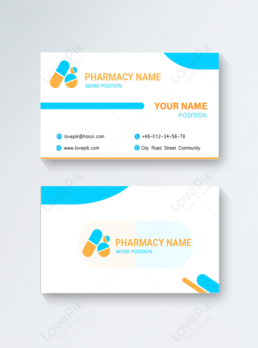 Protected health pharmacy business card template image_picture With Medical Business Cards Templates Free