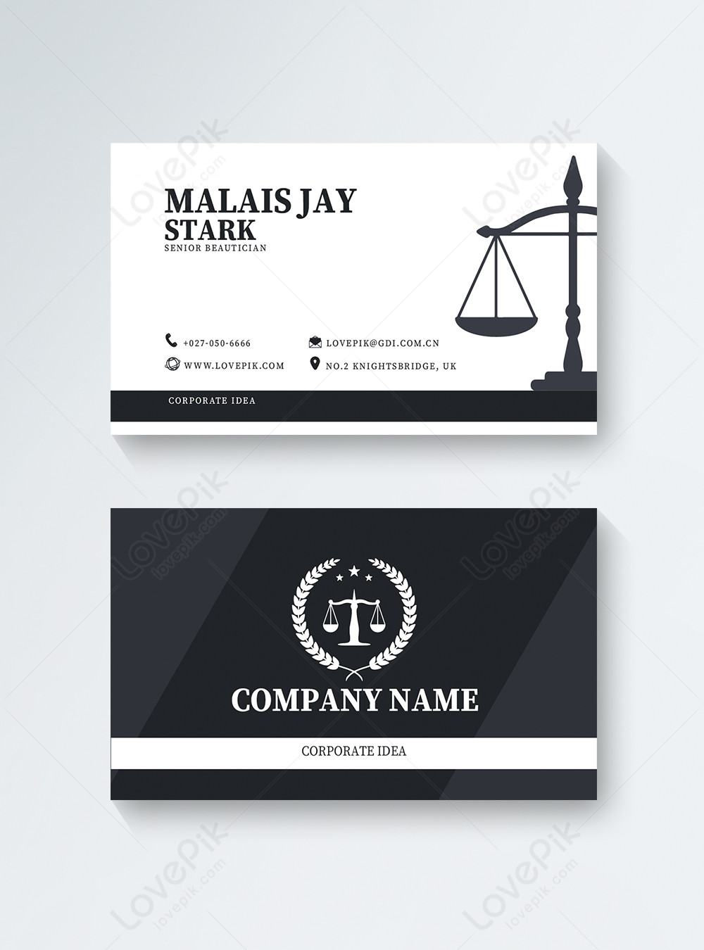 Simple lawyer business card template image_picture free download Within Legal Business Cards Templates Free