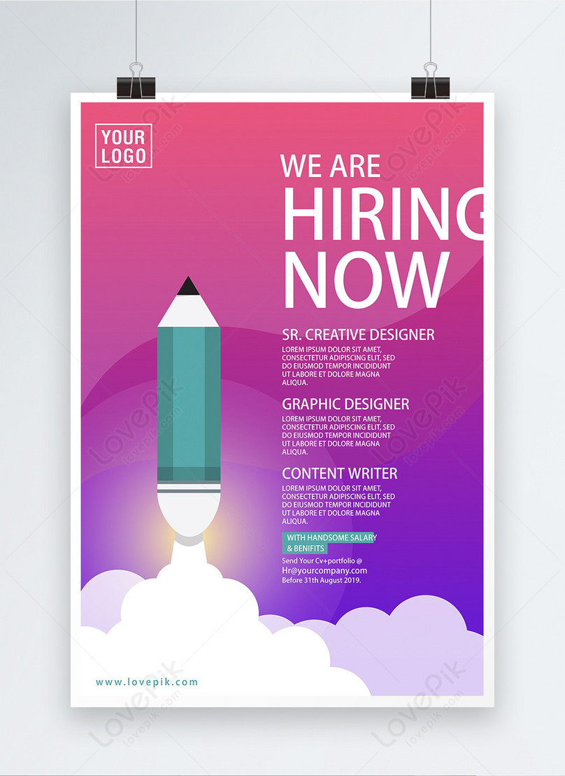 Illustration style recruitment poster template image_picture free Within Job Posting Flyer Template