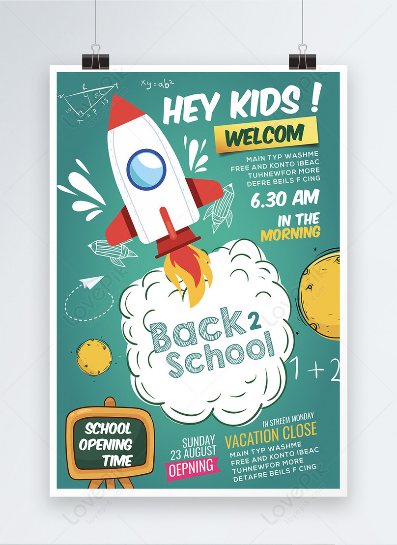 Green Back To School Poster Template Template Image Picture Free Download Lovepik Com