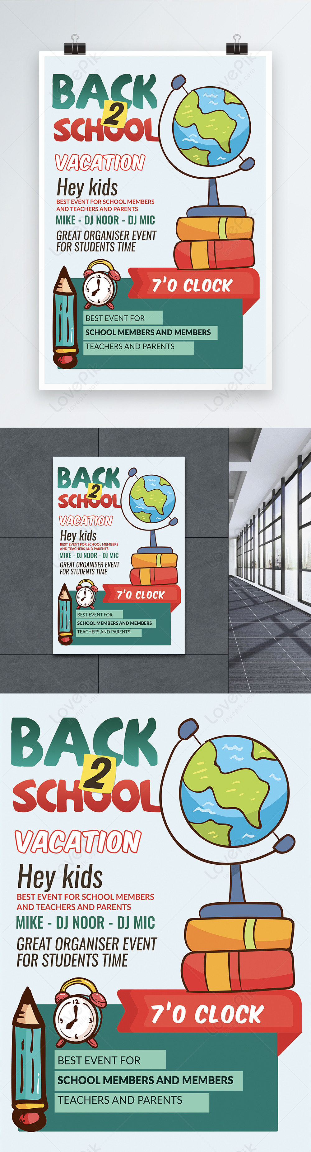 Creative Back To School Poster Templates Template Image picture Free 