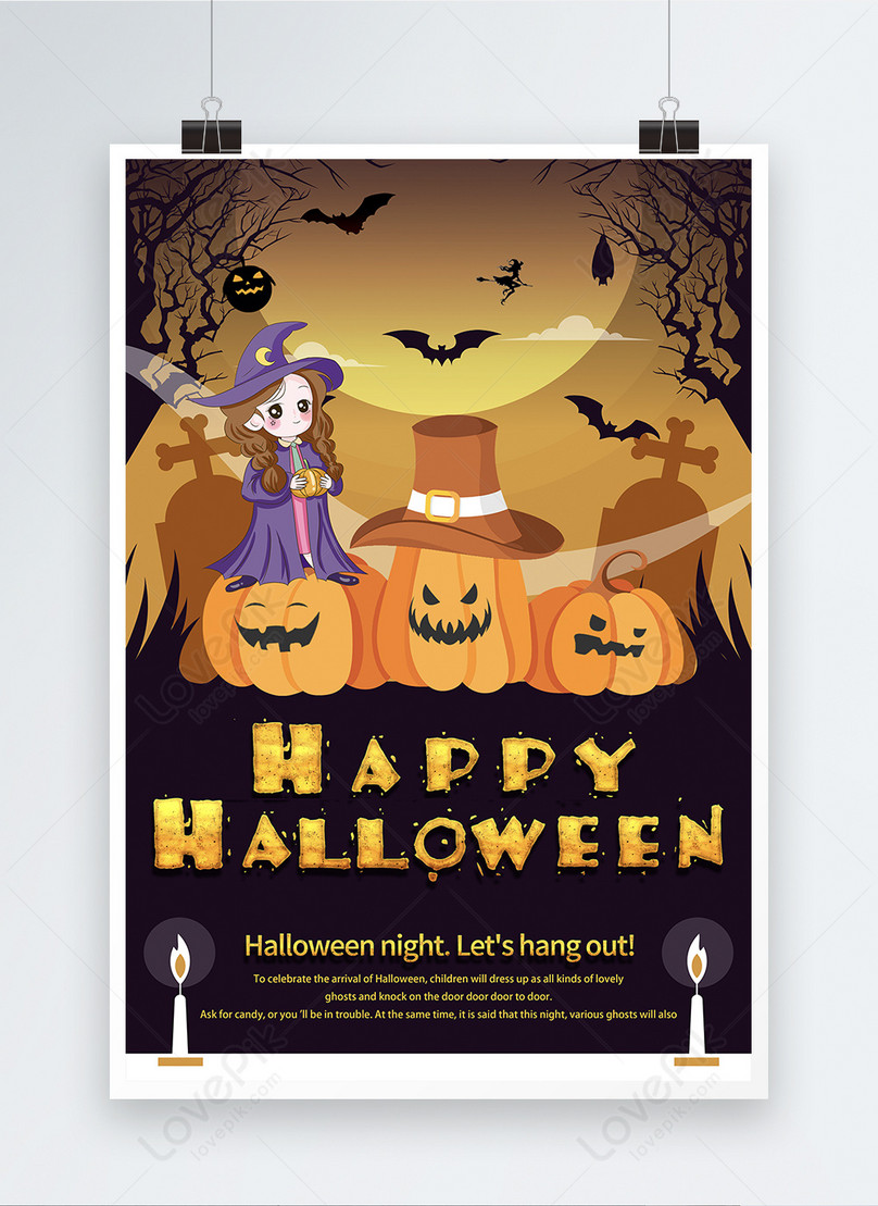 Halloween Feliz Ingles Carteles Pintados A Mano Descarga Plantilla De Diseno Psd Gratuita Lovepik