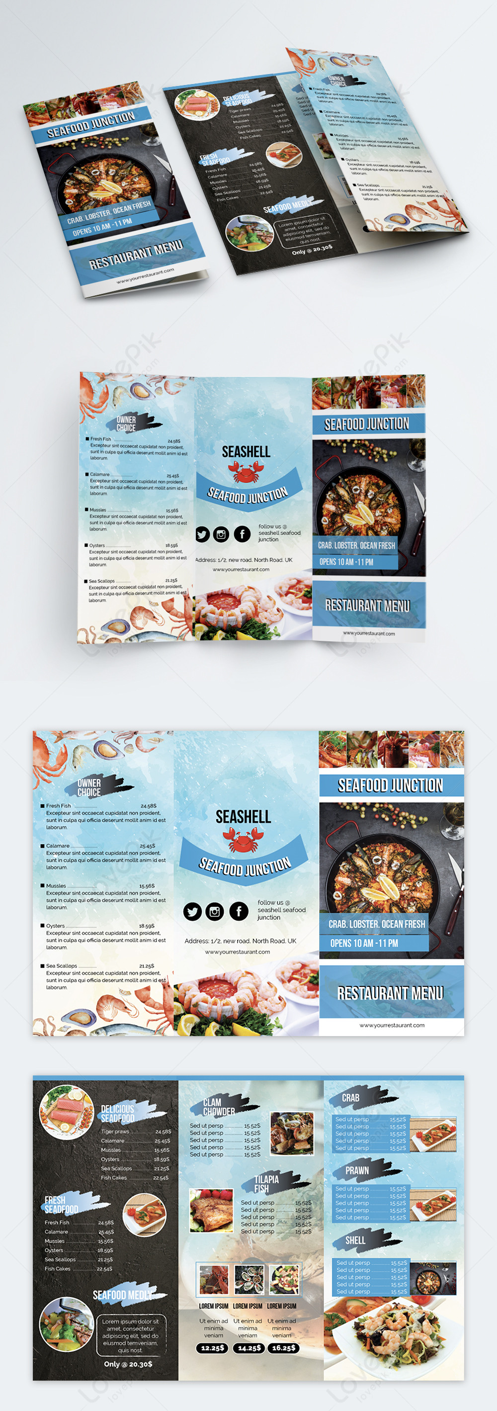 Menú Creativo De Mariscos | Descarga Plantilla de diseño PSD Gratuita -  Lovepik