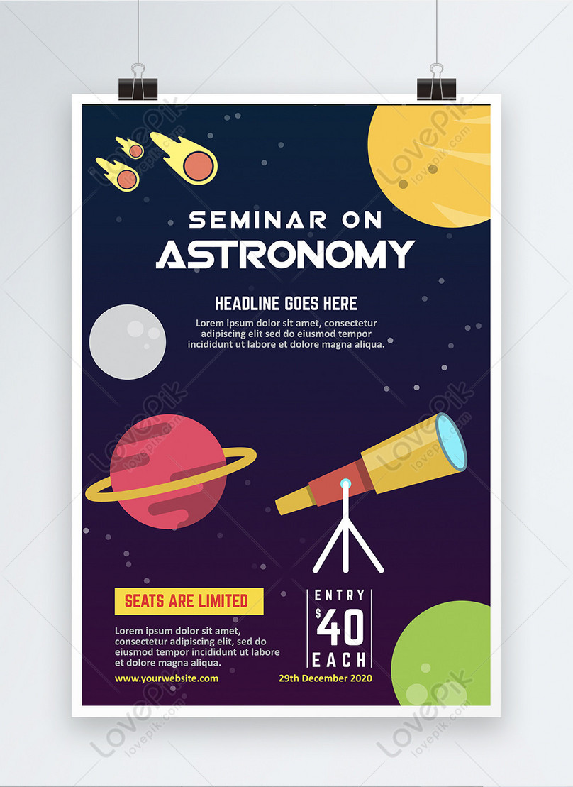 Cartoon astronomy poster template image_picture free download 450001427 ...