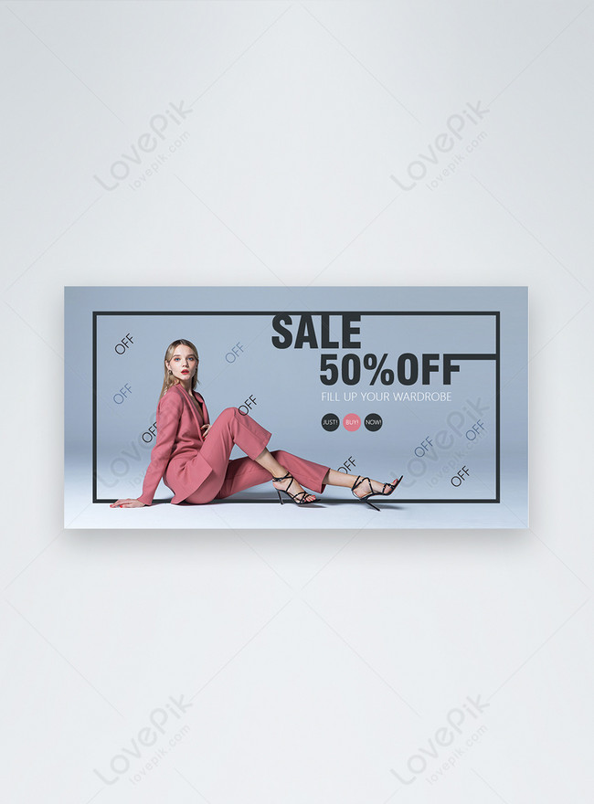Blue Pink Fashion Style Clothes Promotion Facebook Ads Template, blue templates, pink templates, fashion