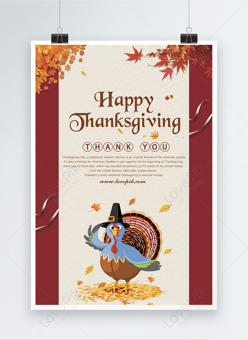 Thanksgiving happy vector illustration poster template Within Thanksgiving Flyers Free Templates