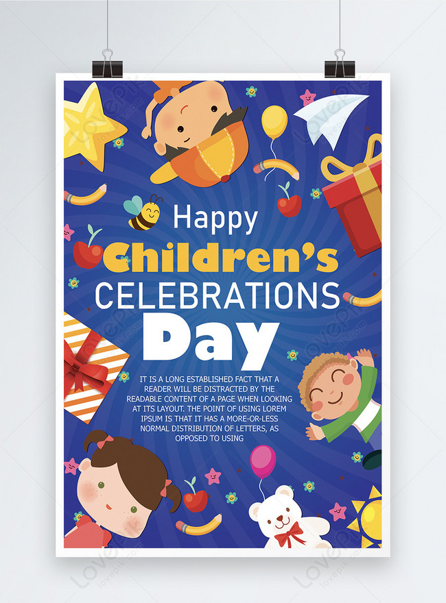 Template Poster Hari Anak Sedunia Untuk Diunduh Gratis - Lovepik
