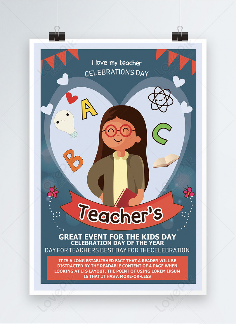 Happy teachers day poster