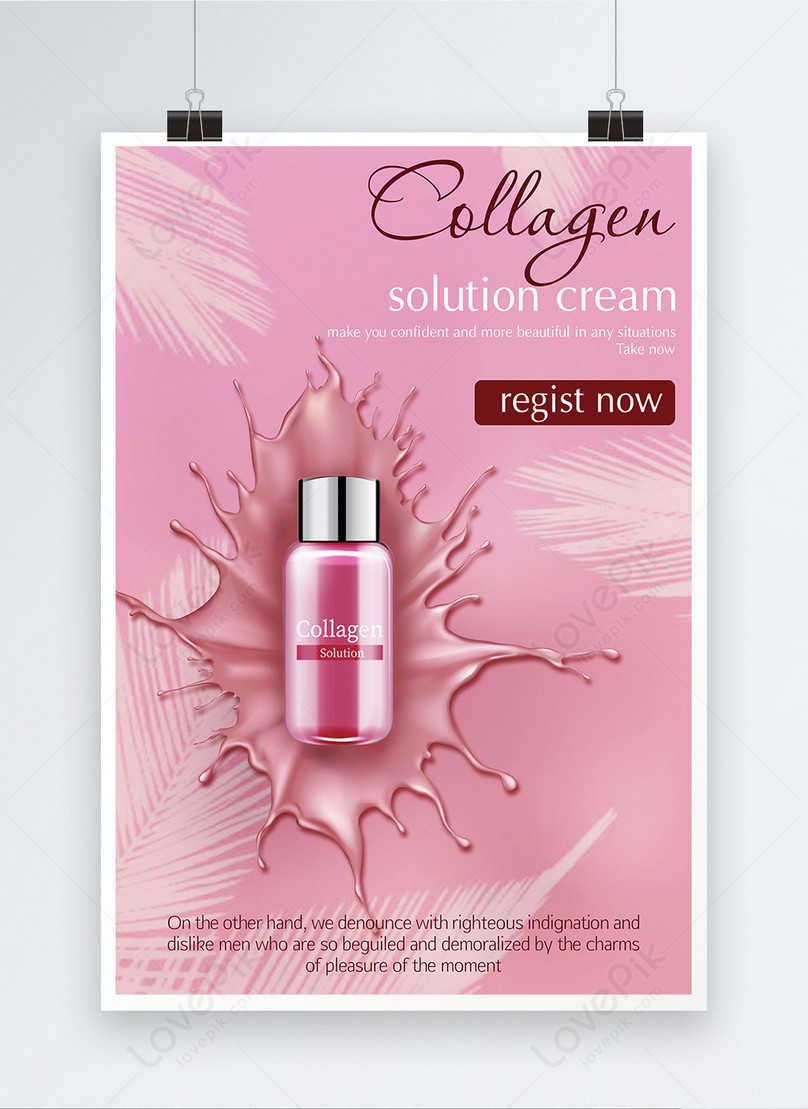 Pink Collagen Skincare Product Promotion Poster Template Image Picture Free Download Lovepik Com