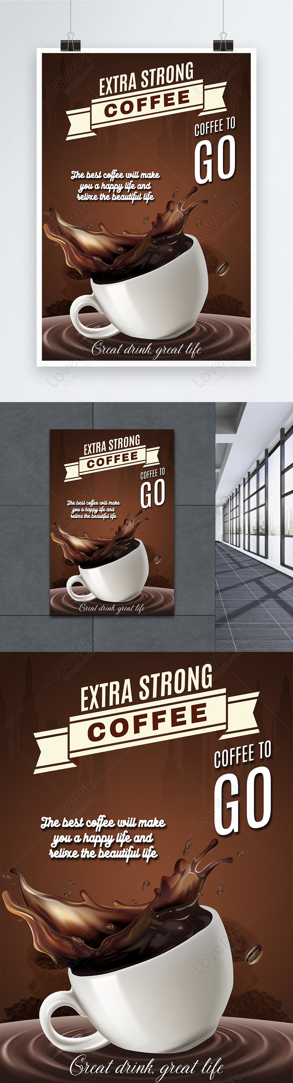 Template Poster Promosi Minuman Coffee Shop Untuk Diunduh Gratis - Lovepik