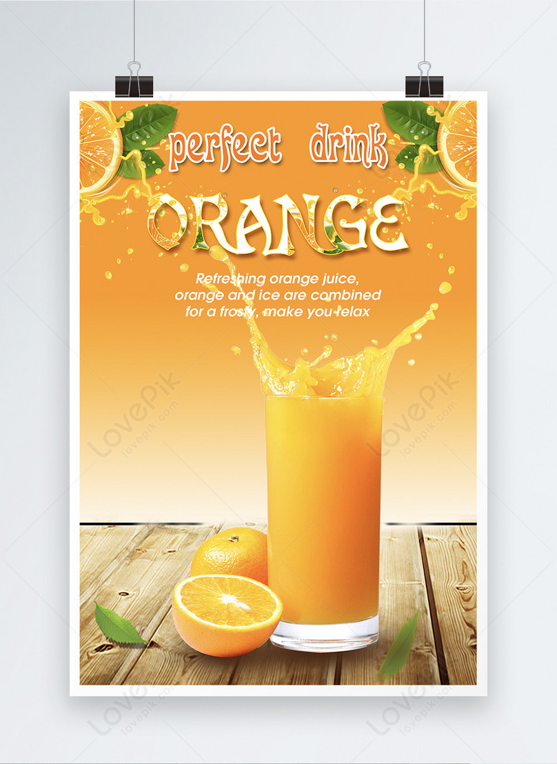 عصير طازج اعلان تجاري عن عصير البرتقال malaynifa