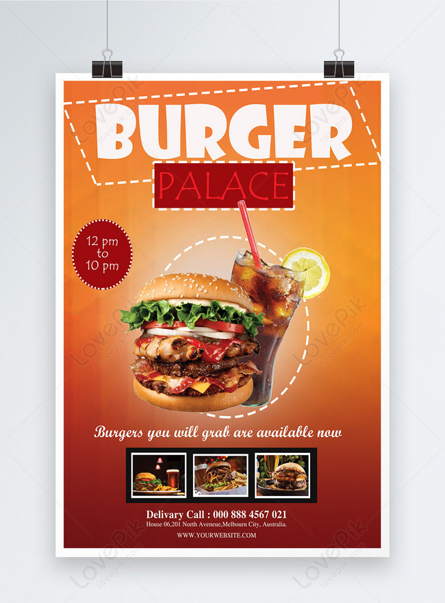 Template Poster Promosi Set Burger Lezat Untuk Diunduh Gratis Lovepik 