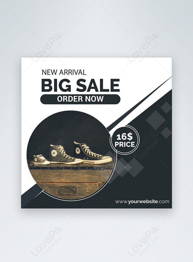 Shoes Shop Big Sale Social Media Post Template, shoes shop sale templates, big offer templates, offer sale
