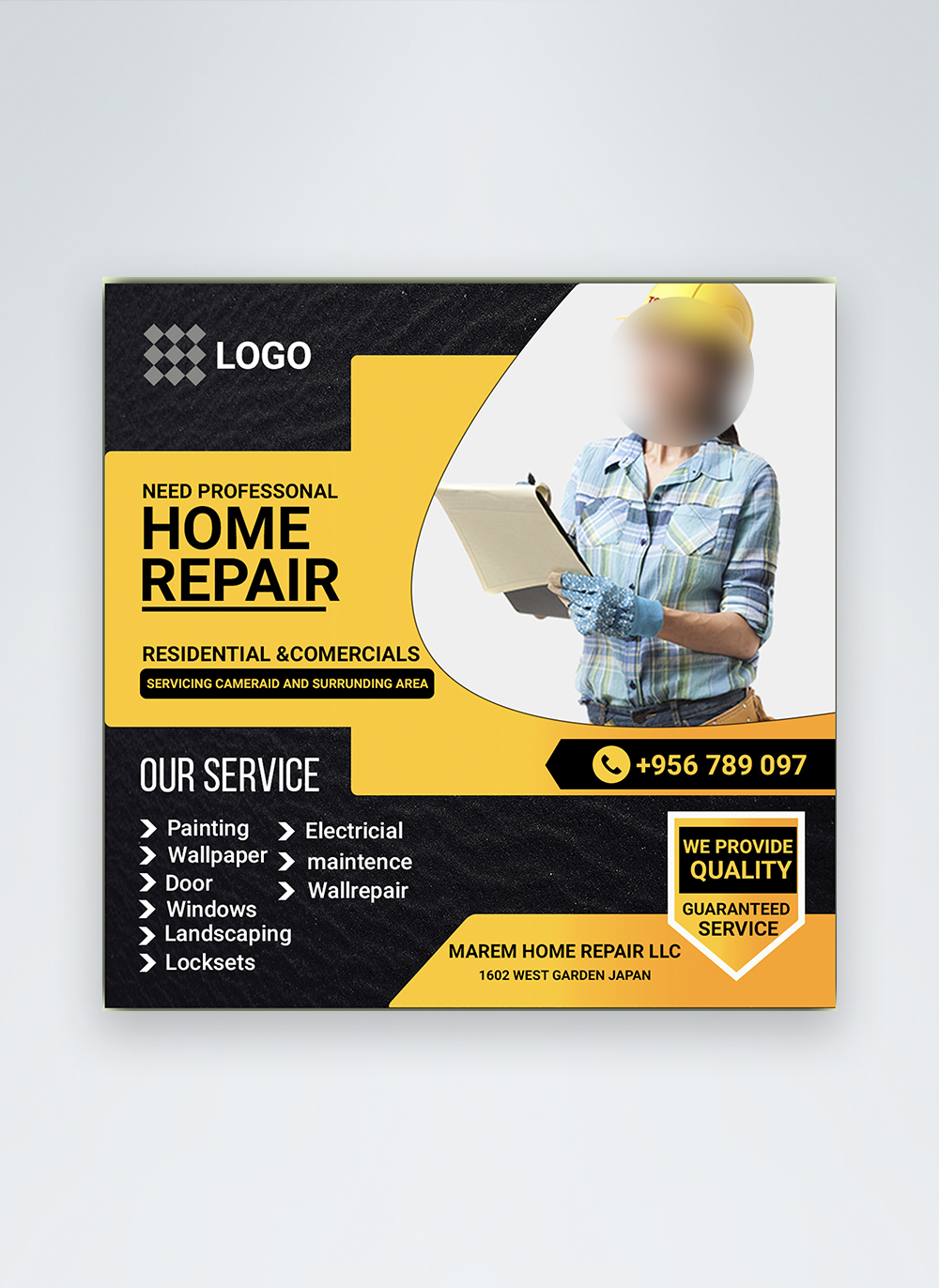 Home repair social media instagram post template design template image ...