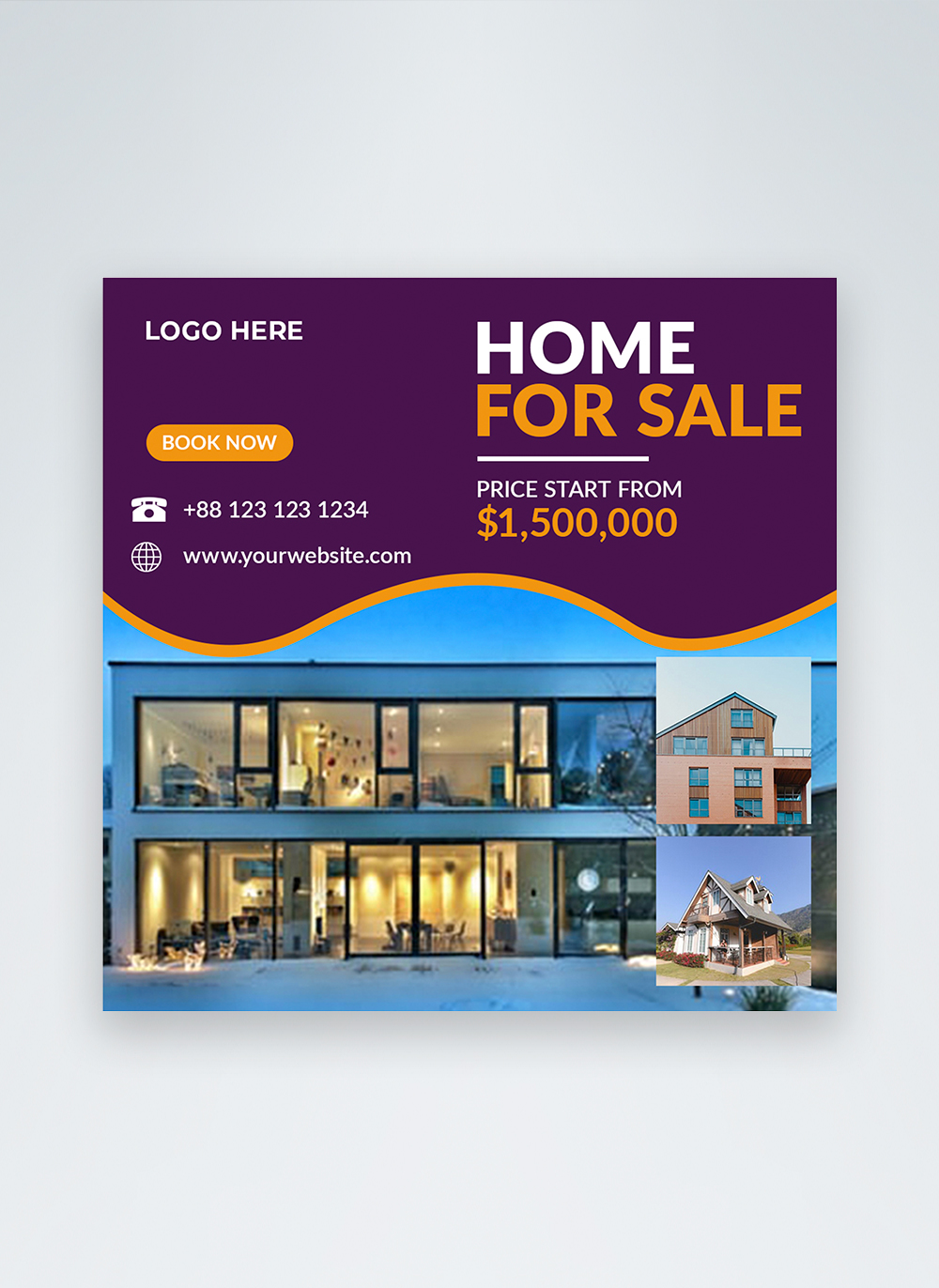 Real estate social media ads banner template image_picture free