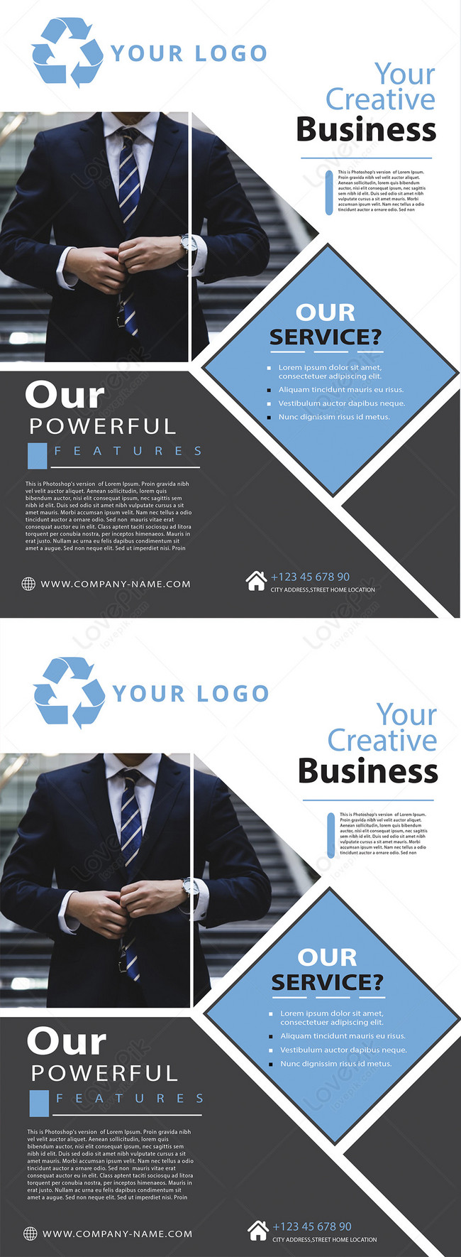 One sided creative modern corporate business flyer template In One Sided Brochure Template
