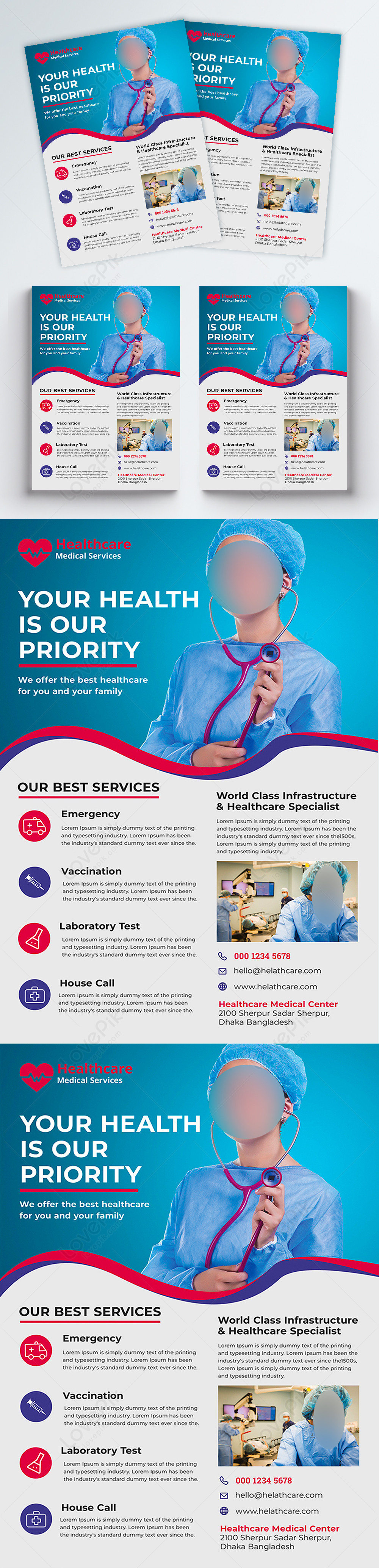 Health Care Flyer Template Free from img.lovepik.com