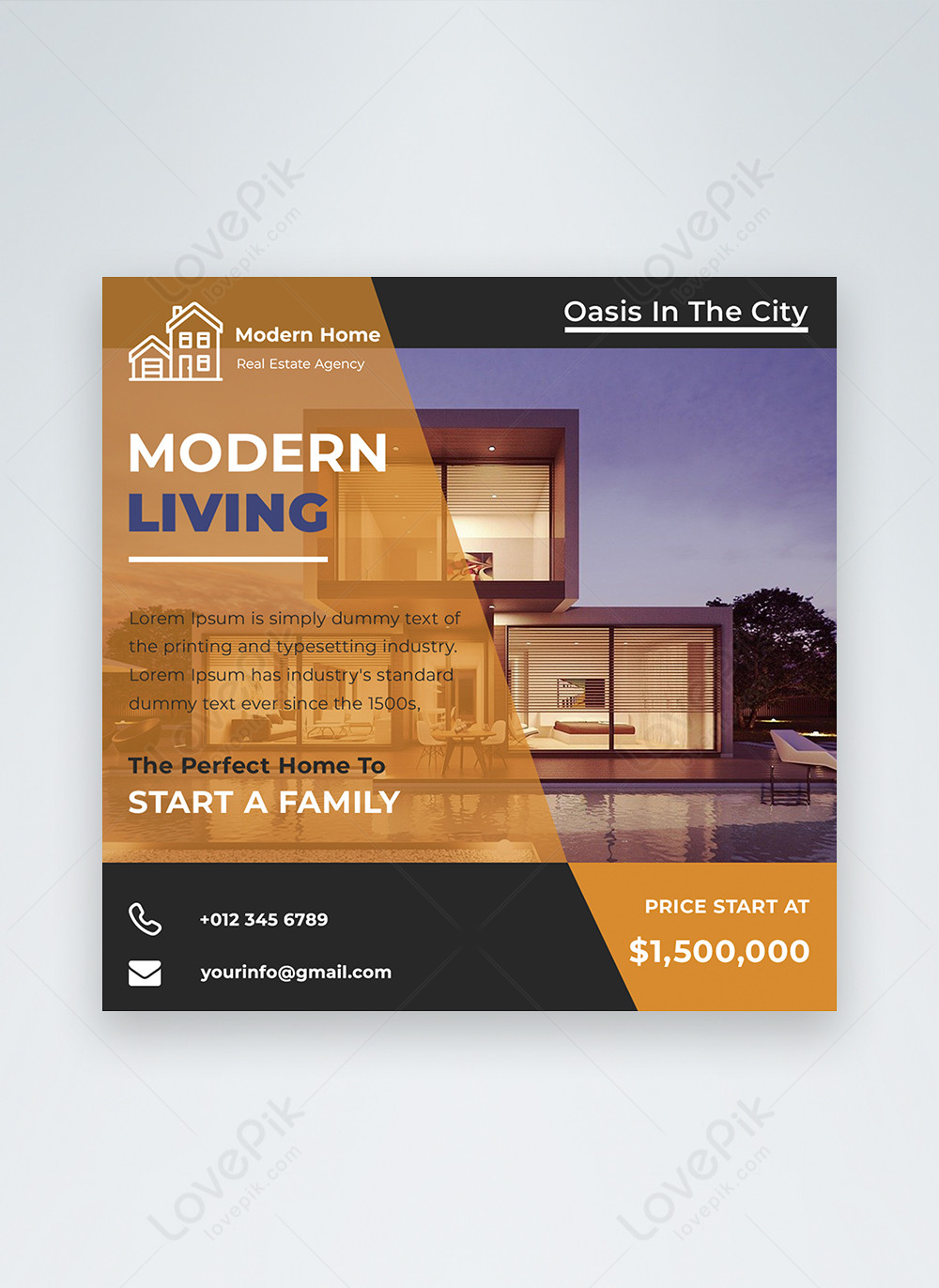 Real estate social media post design template