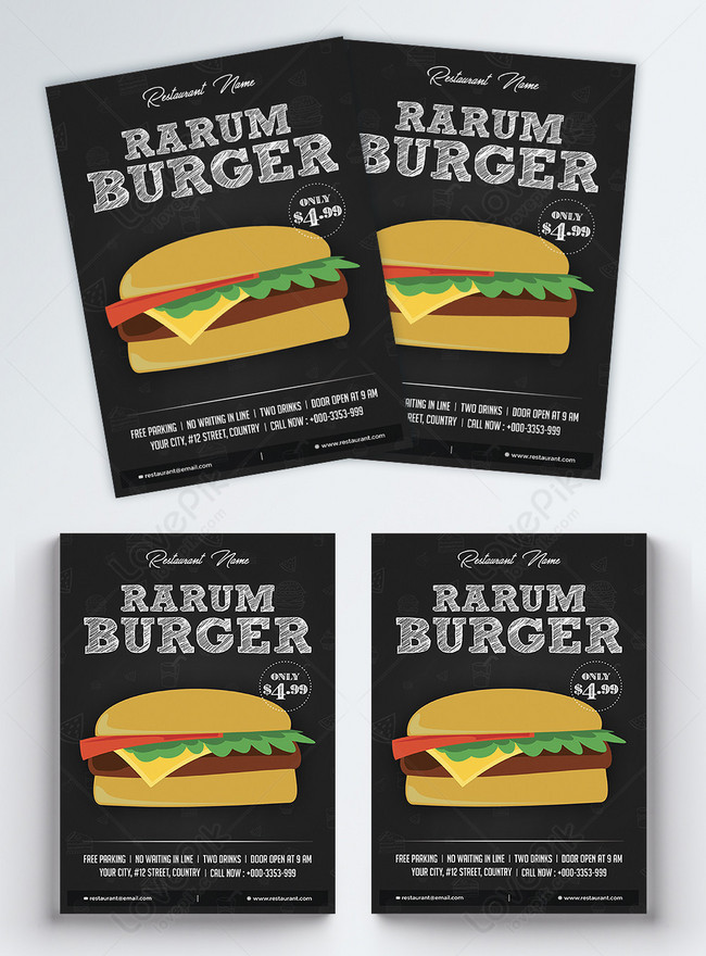 Classic restaurant hamburger sale flyer template image_picture free ...