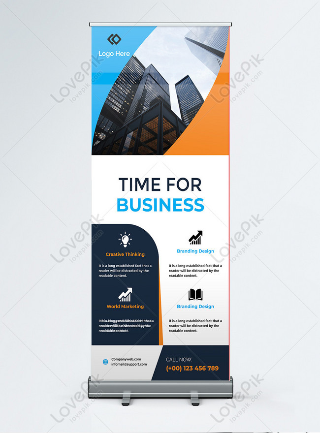 Corporate Roll Up Banner Template Design, corporate roll up banner banner design, signboard x banner banner design, company advertising banner design