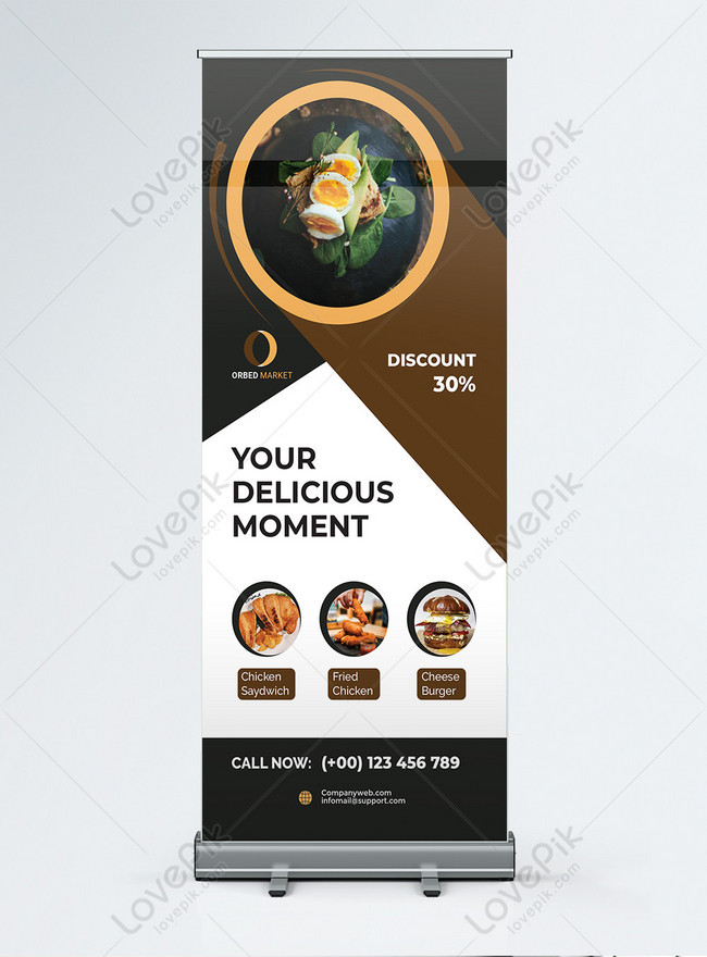 Corporate Roll Up Banner Template, ad banner design, orange banner design, x banner banner design