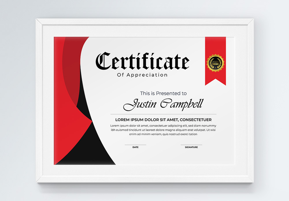 Simple Red Background Border Certificate Wallpaper Image For Free Download  - Pngtree | Certificate design template, Certificate design, Certificate  background