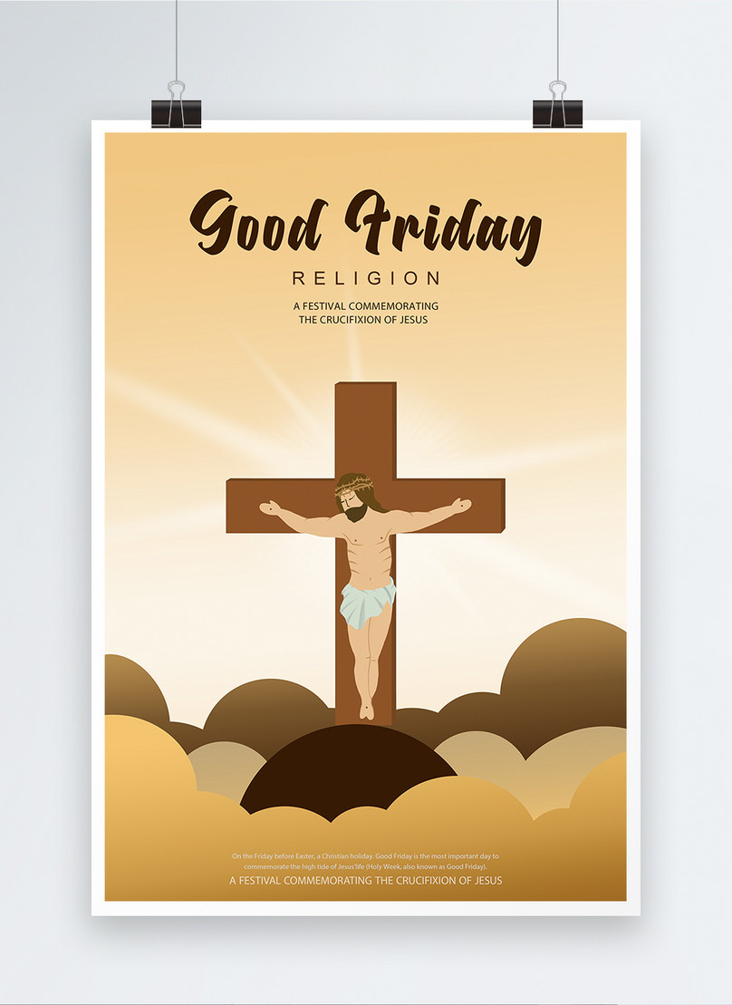 Good friday jesus crucified poster template image_picture free ...