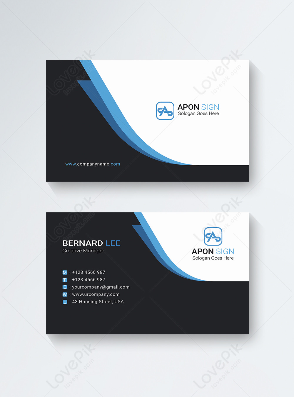 Professional business card template image_picture free download