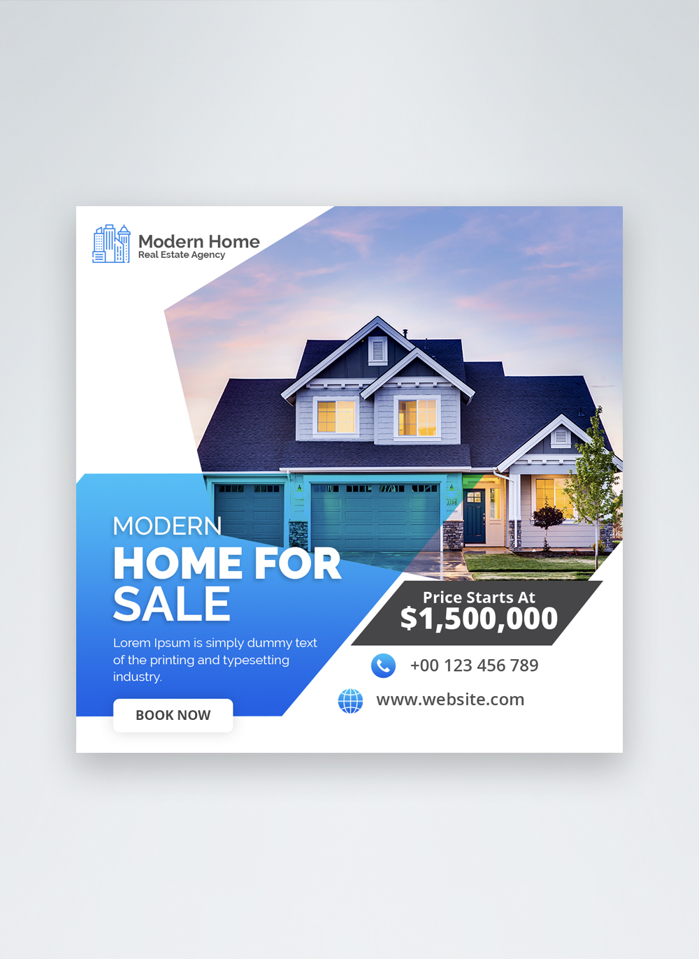 Real estate social media post template image picture free download