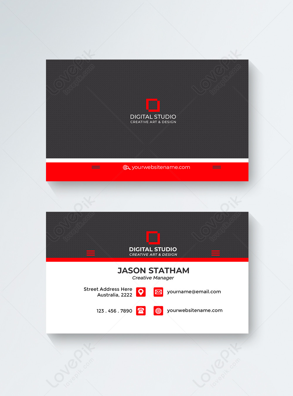 free business card psd template for tattoo artist