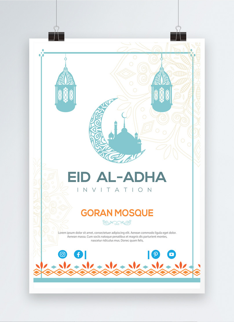 Eid Al Adha Related Poster Template, eid al adha poster, eid poster, ramadan poster