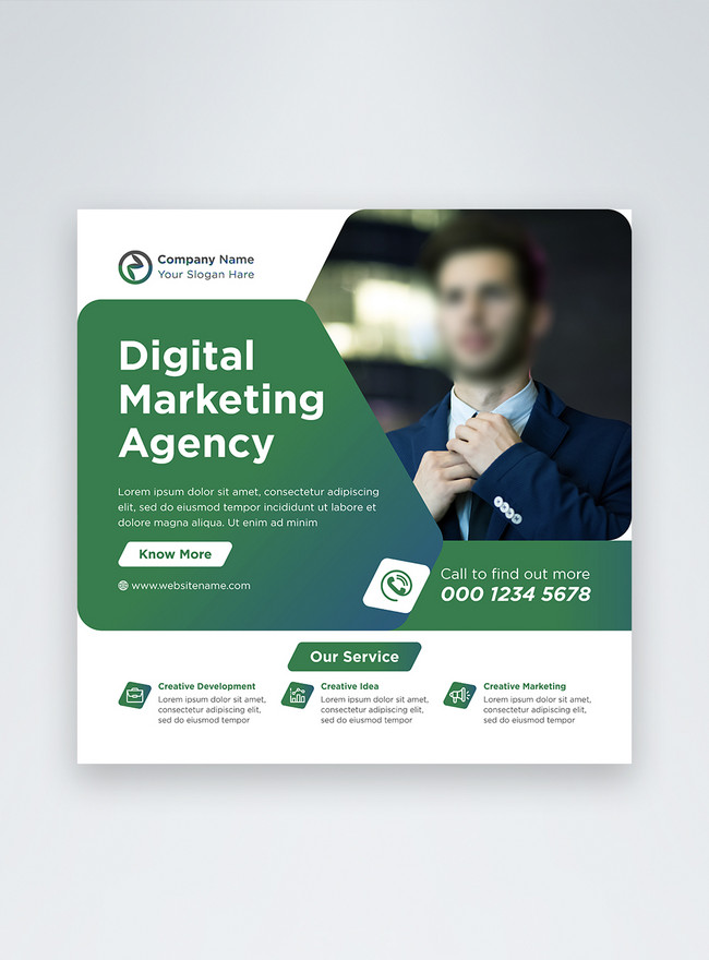 Digital marketing agency social media post template image_picture free ...