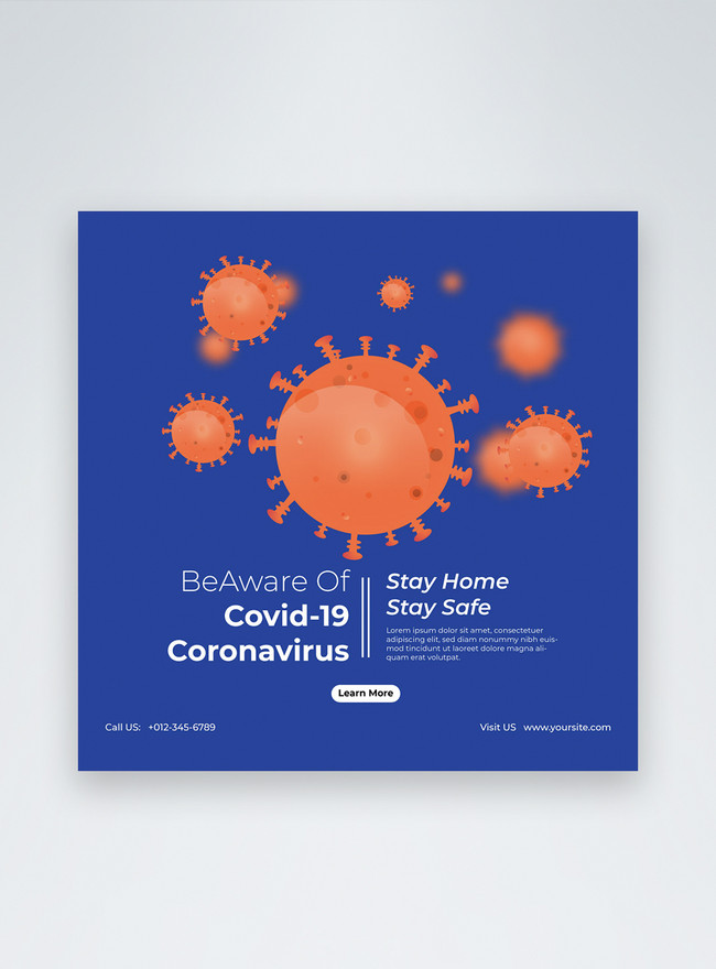  Coronavirus  covid 19  awareness post template image picture 