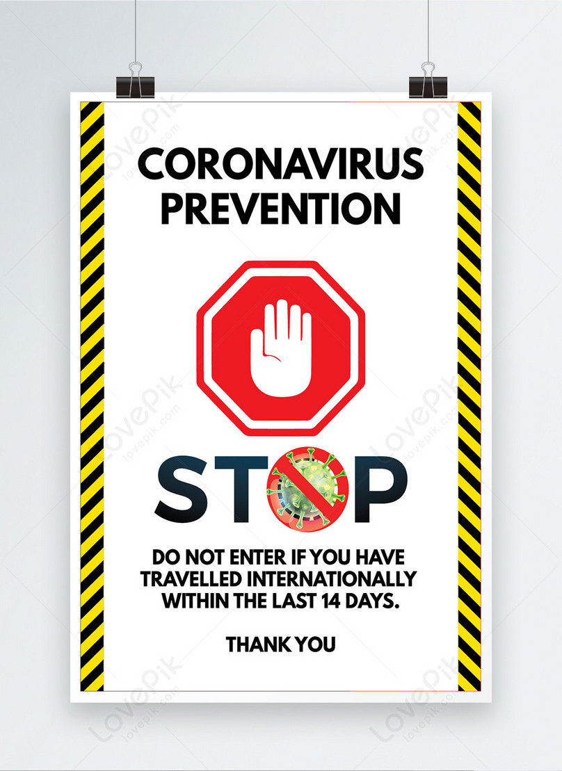 Poster Di Coronavirus Ferma Corona Poster Vector Immagine ...