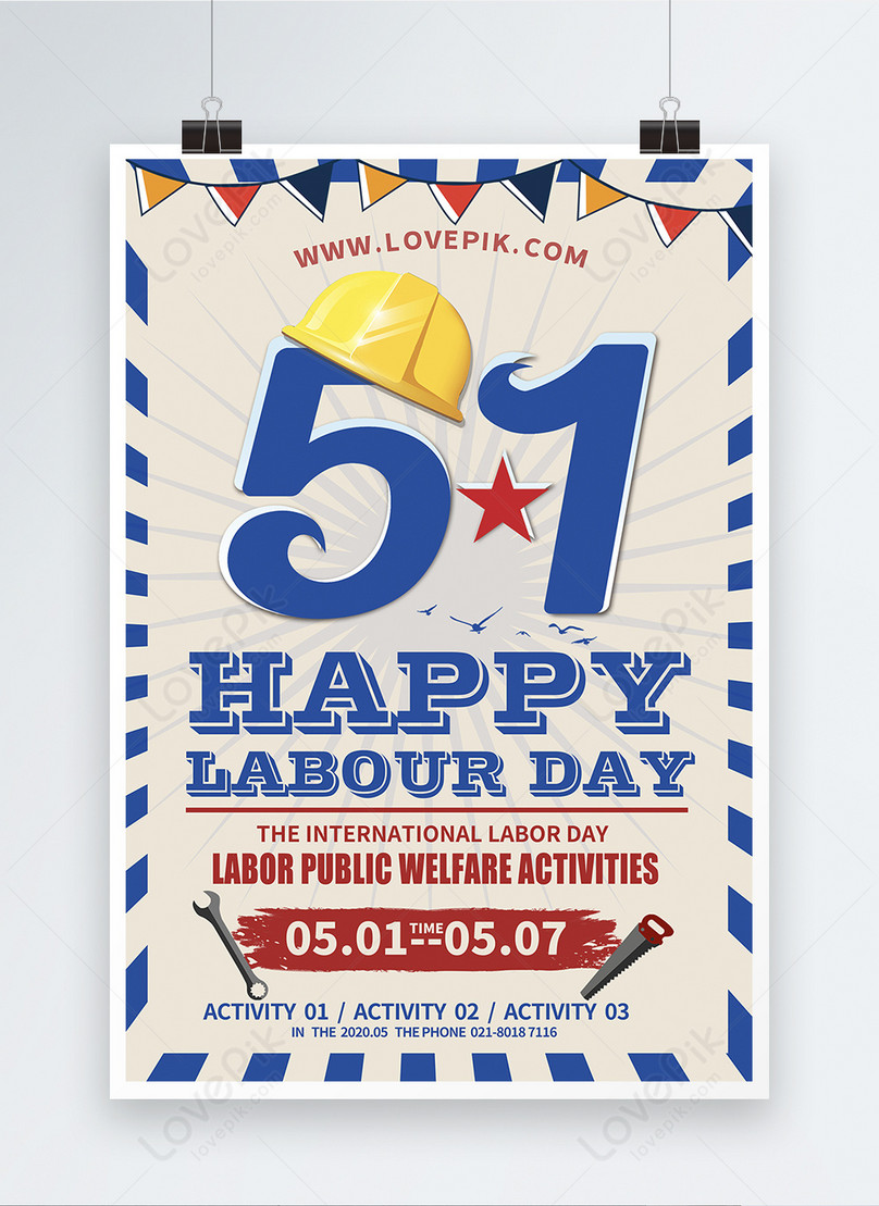 Labour day celebration event poster template image_picture free