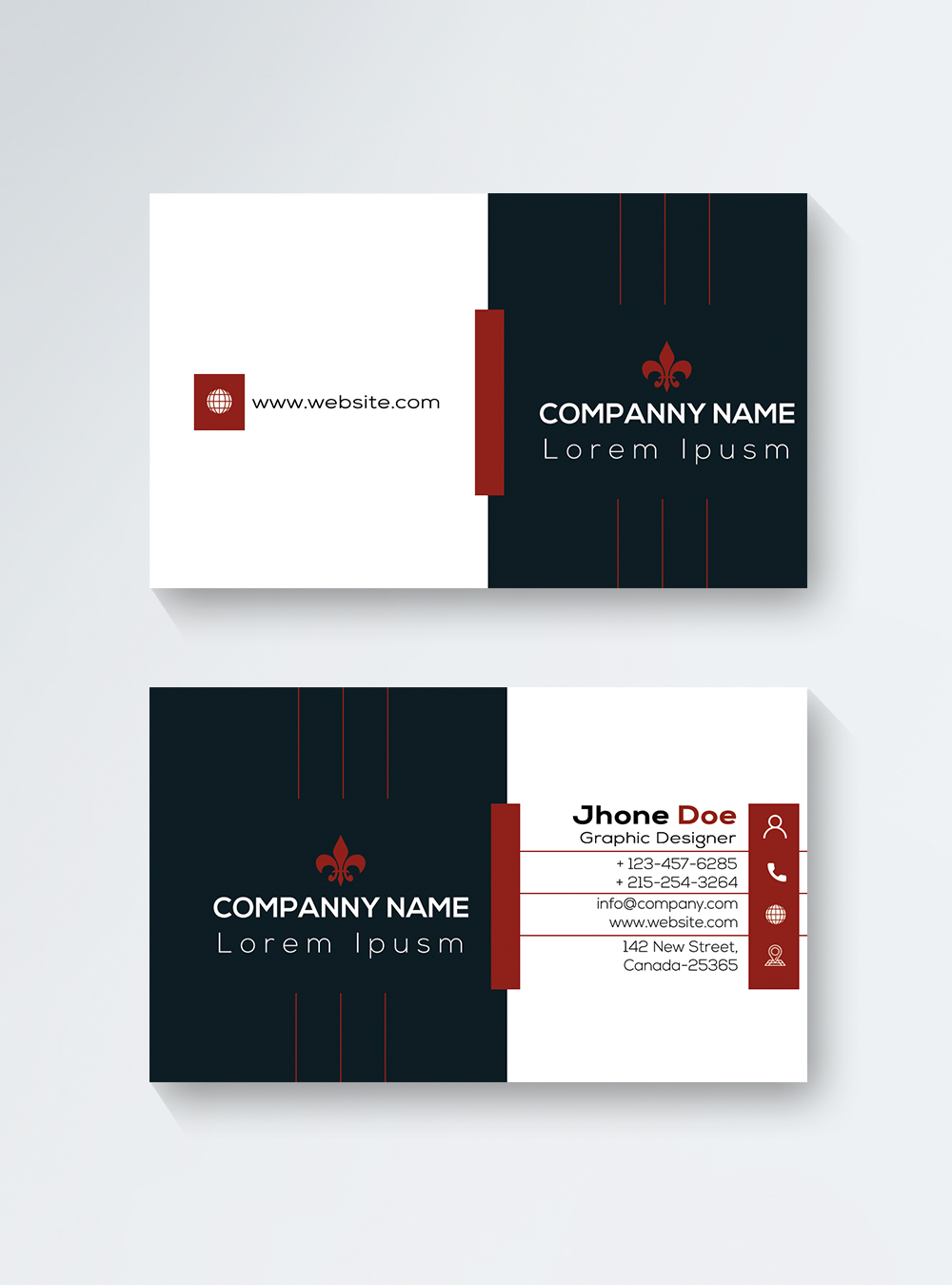 Modern professional business card template image_picture free download ...