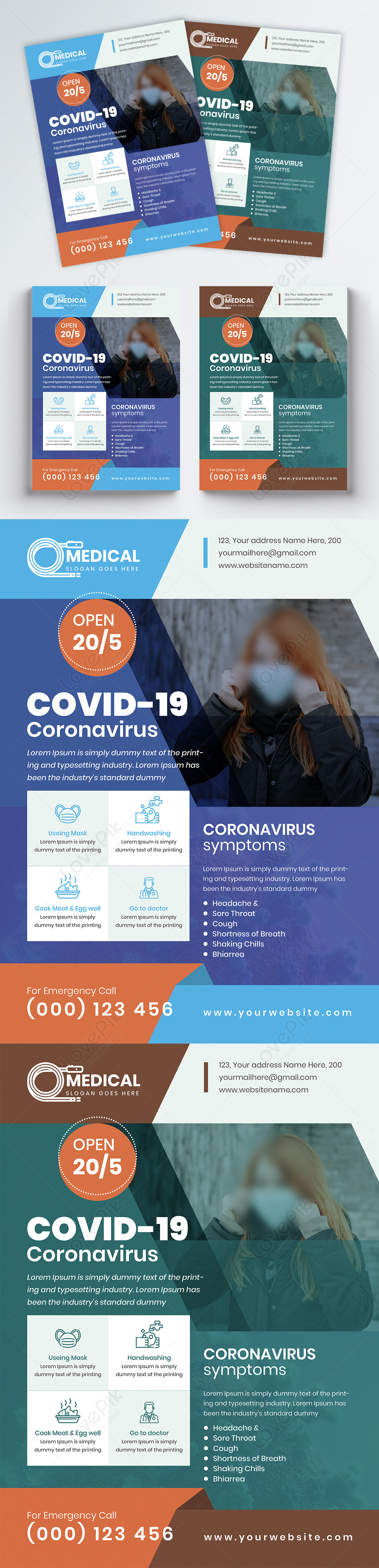 Covid 19 Coronavirus Flyer Template Image Picture Free Download Lovepik Com