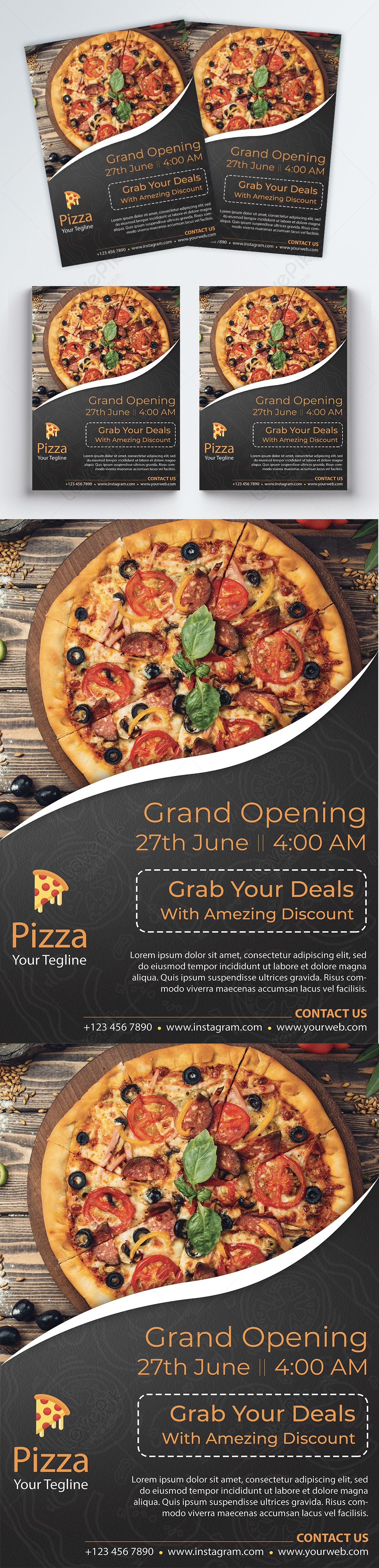 Templates Restaurant Flyer Template The Best Pizza Template Photoshop