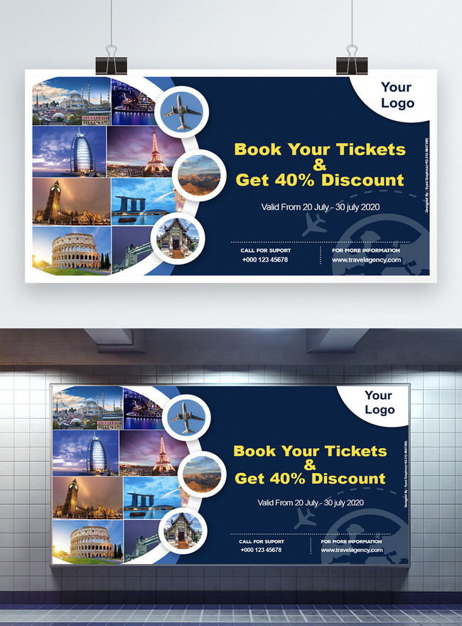 travel agency banner template