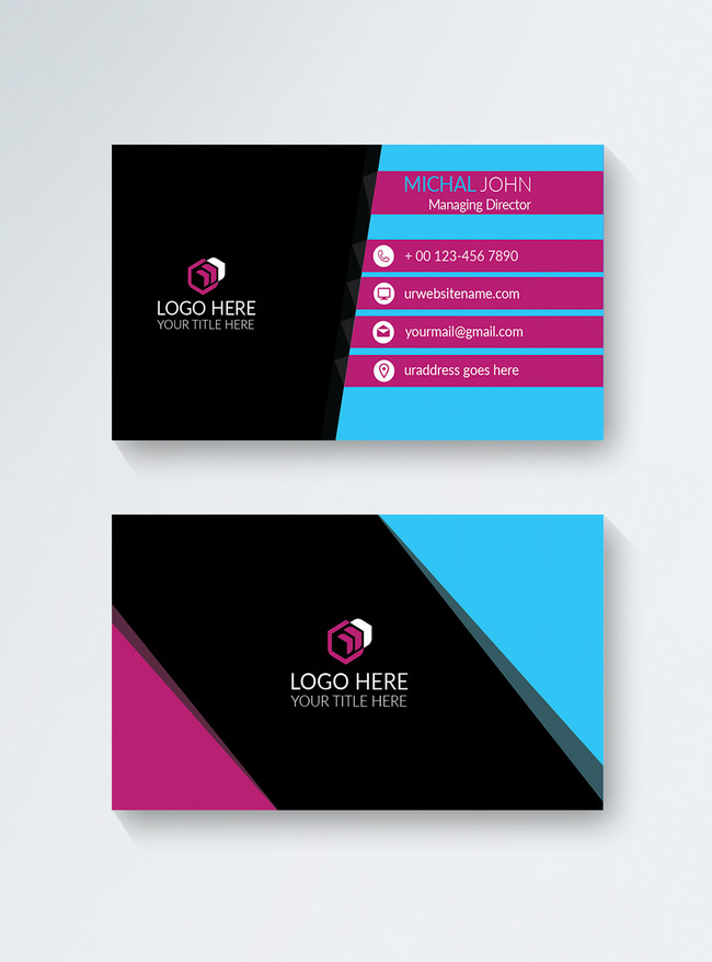 Colorful business card template image_picture free download 450008950 ...