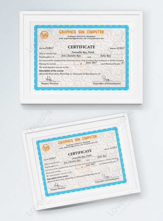 Certificate Template Illustrator Free Download