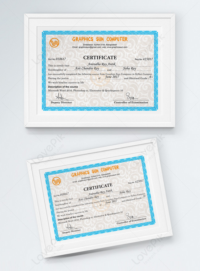 Certificate Template Illustrator Free Download Printable Templates