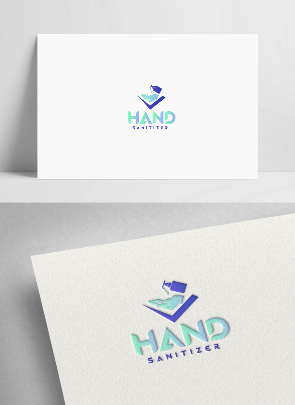 Hand sanitizer logo icon. Vector illustration. Modern design. creative hand  and water drop concept Stock Vector | Adobe Stock