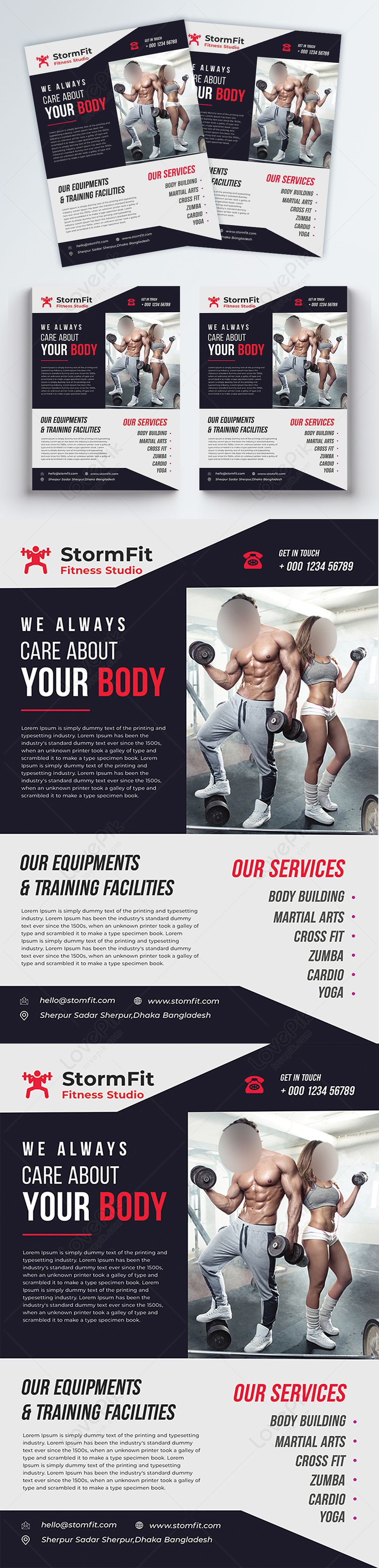 Gym Fitness Marketing Flyer Template Image Picture Free Download Lovepik Com