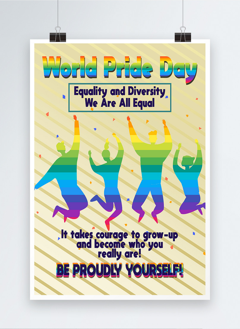 Colorful pride day poster template image_picture free download ...