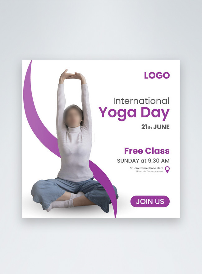 International yoga day social media post template image_picture free ...