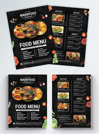 Modern pop restaurant trifold menu template image_picture free download ...