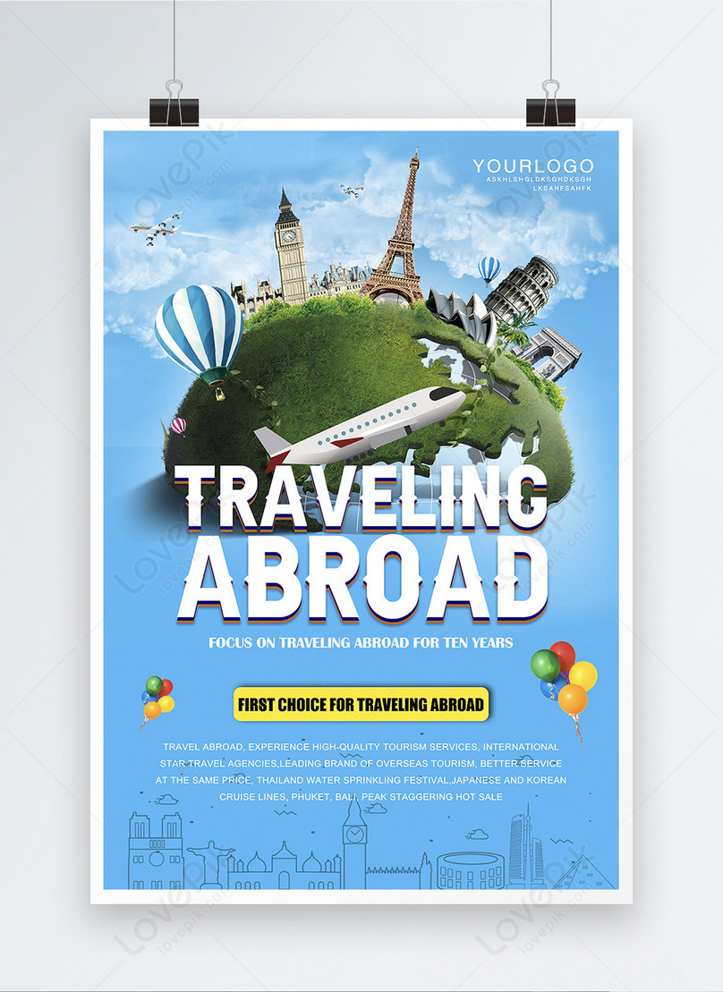 travel around the world poster